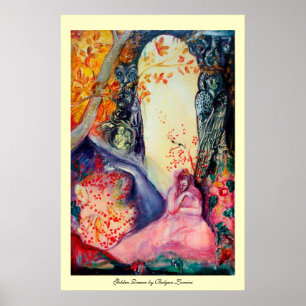 Póster SUEÑO DORADO / Jardín Zen de Meditación Yoga