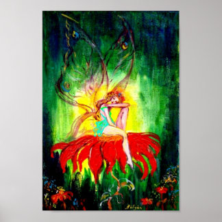 PÓSTER SUEÑO JUSTO EN LA FANTASÍA DE FLORES