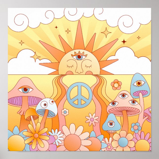 Póster Sueño Psicodélico de Verano (Frente)