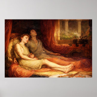 Póster Sueño y su medio hermano Muerte por Waterhouse
