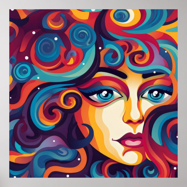 Póster Sueño y vibrante remolino de emociones (Frente)