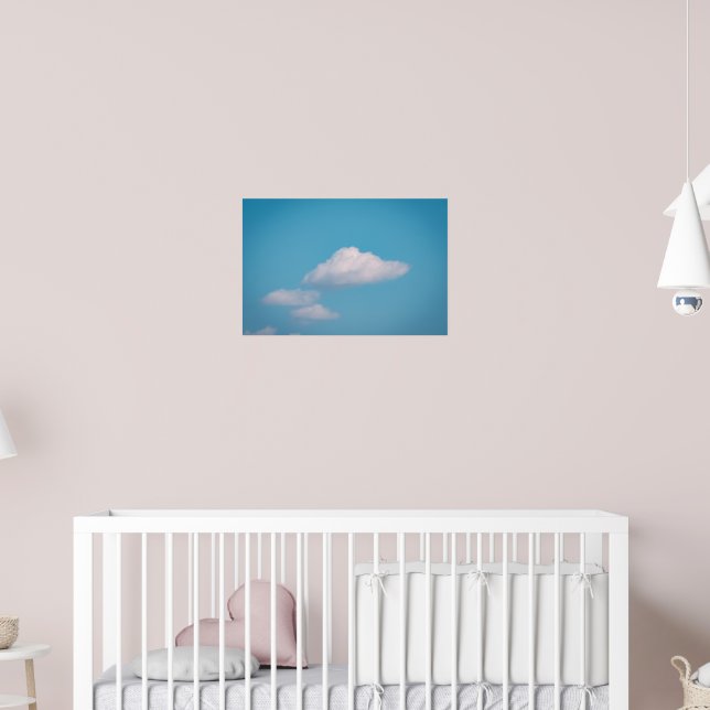 Póster Sueños azules: Nubes minimalistas de verano (Guardería 2)