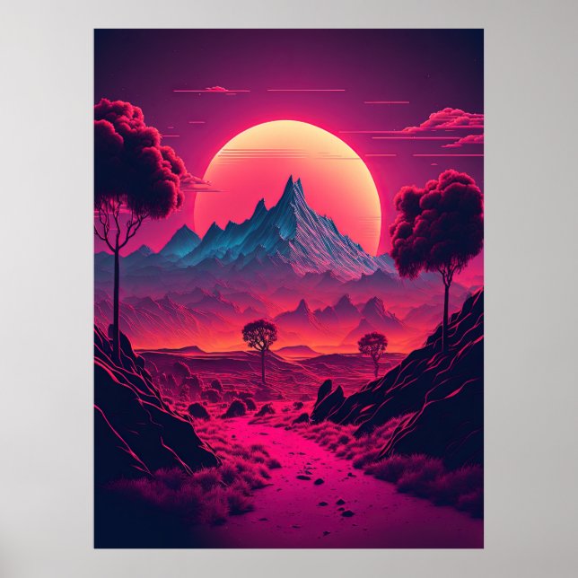 Póster Sueños cósmicos de un horizonte futurista (Frente)