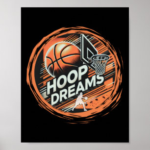 Póster Sueños de arcos de baloncesto activos