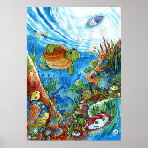 Póster Sueños de coral