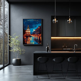 Póster Sueños de Crepúsculo en Madrid - Paisaje urbano en