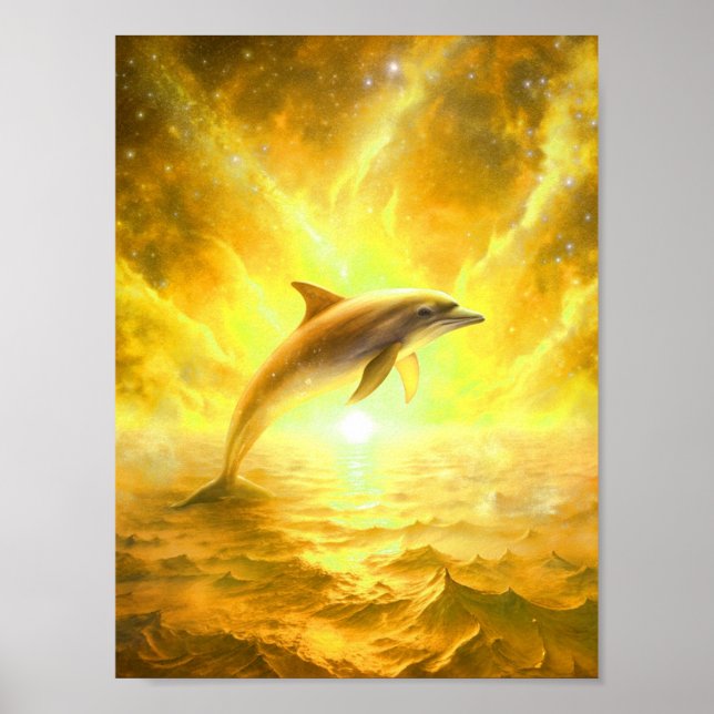 Póster "Sueños de delfines" (Frente)