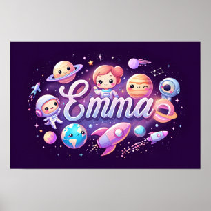 Póster Sueños de espacio Emma Wall Art