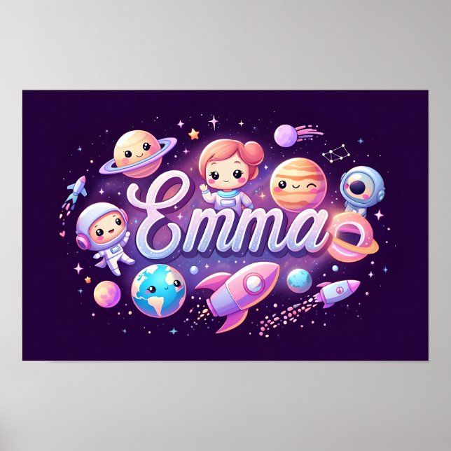 Póster Sueños de espacio Emma Wall Art (Frente)
