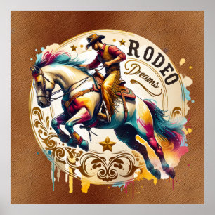 Póster Sueños de Guay Cowboy Rodeo