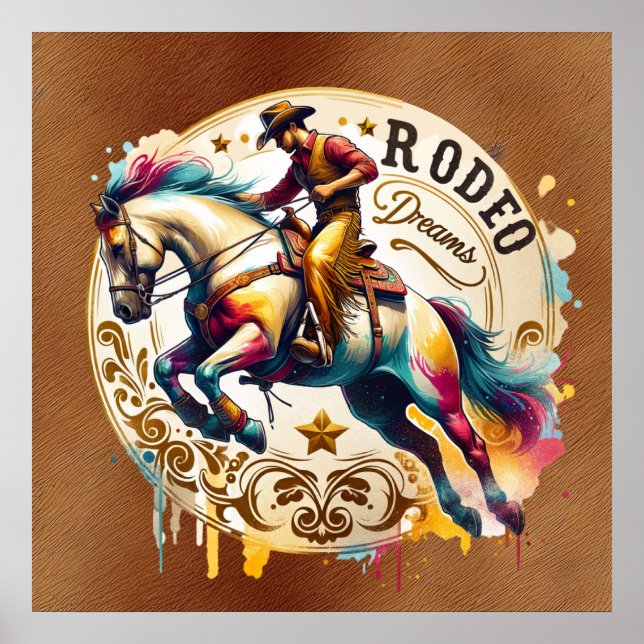 Póster Sueños de Guay Cowboy Rodeo (Frente)