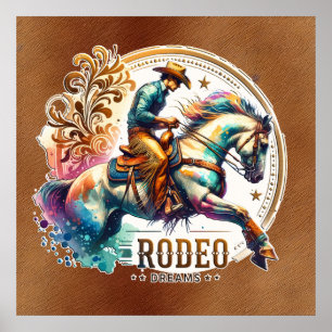 Póster Sueños de Guay Cowboy Rodeo