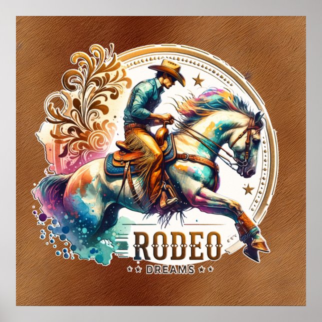 Póster Sueños de Guay Cowboy Rodeo (Frente)
