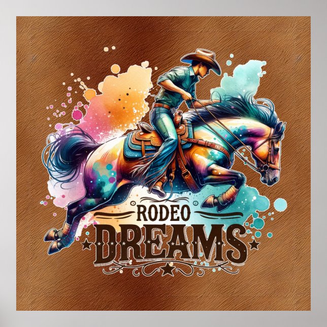 Póster Sueños de Guay Cowboy Rodeo (Frente)