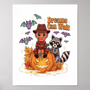 Póster Sueños de Halloween Pueden Esperar Horror Monstruo