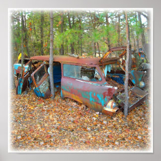 Póster Sueños de Junkyard 57 Rusting Chevy Nomad