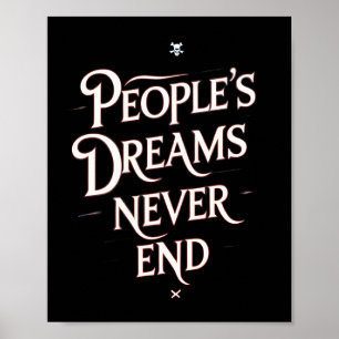 Póster Sueños de la Gente Nunca Terminan – Anime Motivaci