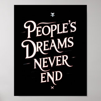Póster Sueños de la Gente Nunca Terminan – Anime Motivaci