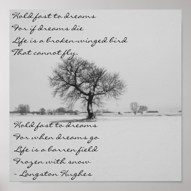 Póster Sueños de Langston Hughes (Frente)