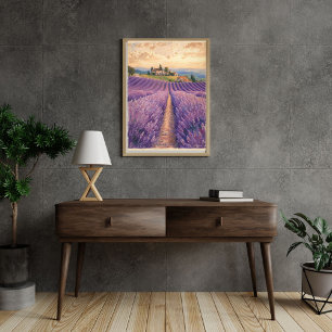 Póster Sueños de lavanda – Campo vintage de Provenza