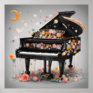 Póster Sueños de piano caprichosos