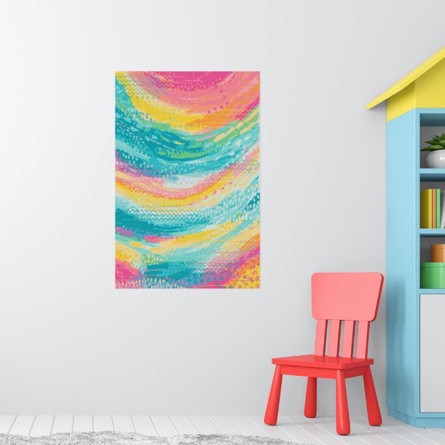 Póster Sueños de piscina de marea tropical (Guardería 1)