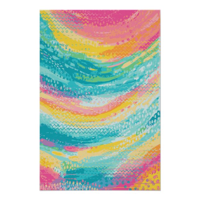 Póster Sueños de piscina de marea tropical (Anverso)