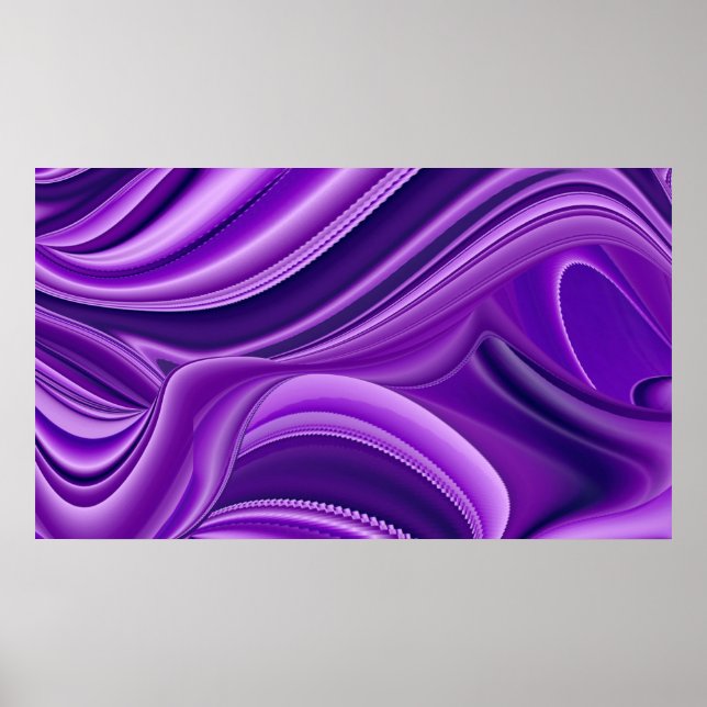 Póster Sueños del arcoiris de flores moradas (Frente)