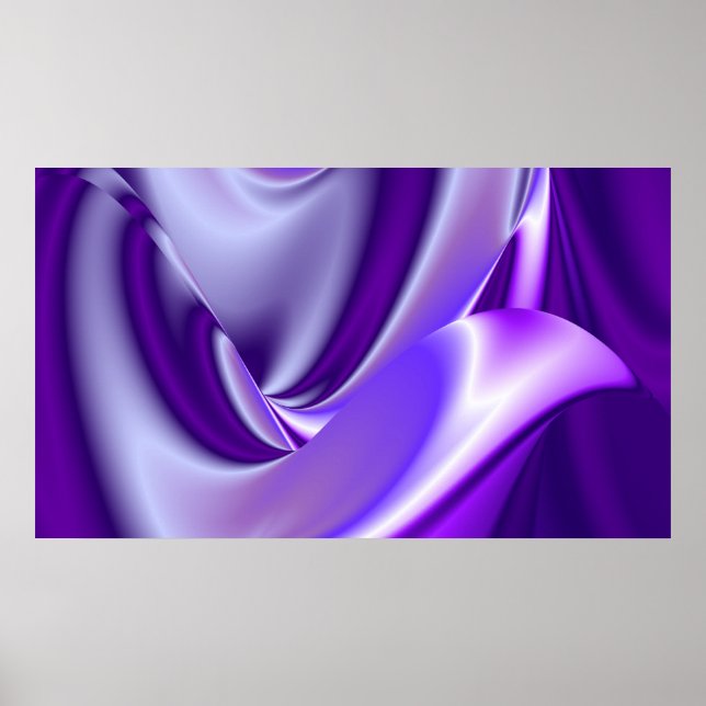 Póster Sueños del arcoiris de flores moradas (Frente)