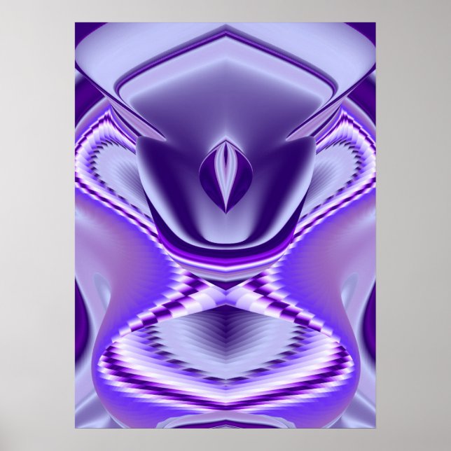 Póster Sueños del arcoiris de flores moradas (Frente)