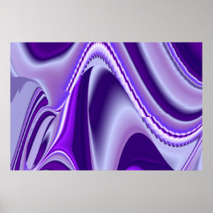 Póster Sueños del arcoiris de flores moradas