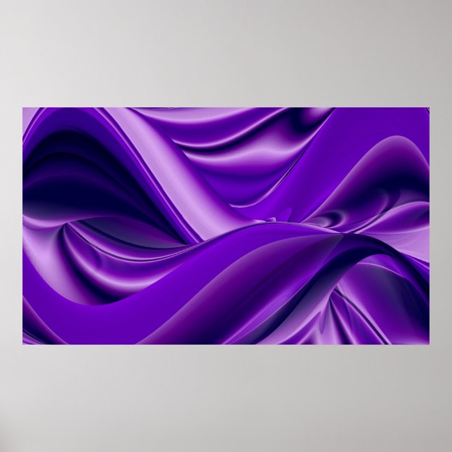 Póster Sueños del arcoiris de flores moradas (Frente)