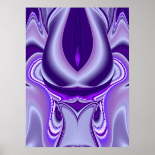 Póster Sueños del arcoiris de flores moradas