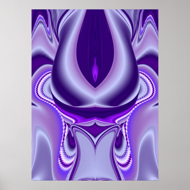 Póster Sueños del arcoiris de flores moradas (Frente)