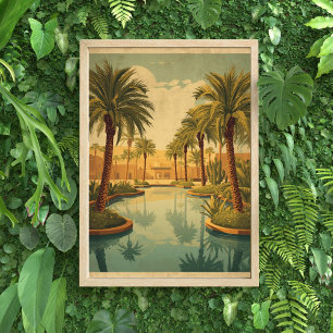 Póster Sueños del Oasis – Viajes Vintage a Egipto