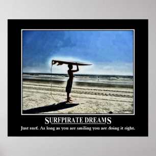 Póster sueños del surfpirate