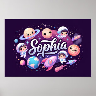 Póster Sueños espaciales Sofia Wall Art