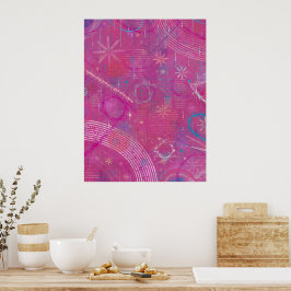 Póster Sueños Rosas Abstractos
