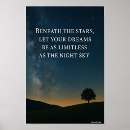 Póster Sueños sin límites bajo las estrellas