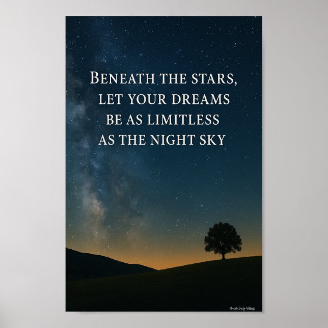 Póster Sueños sin límites bajo las estrellas (Frente)