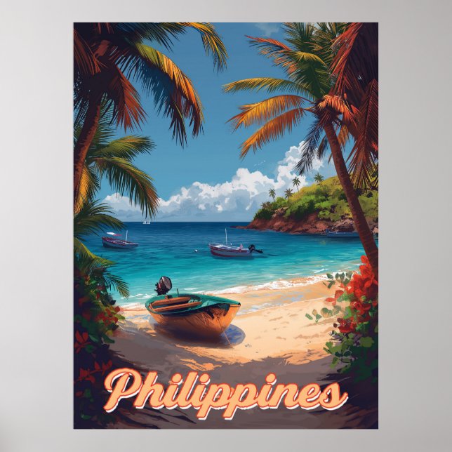 Póster Sueños tropicales: Filipinas vintage (Frente)