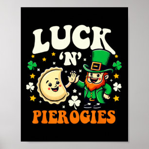 Póster Suerte N Pierogies Divertido Polaco Irlandés Día D