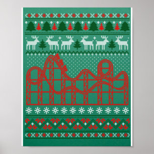 Póster Suéter de Navidades feos de la escena de la montañ