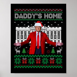 Póster Suéter feo de Navidad divertido Daddy's Home Trump