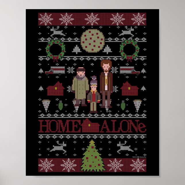 Póster Suéter Feo De Navidad Solo En Casa Los Ndits Mojad (Frente)