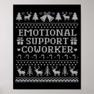 Póster Suéter feo divertido de Navidad para compañero de