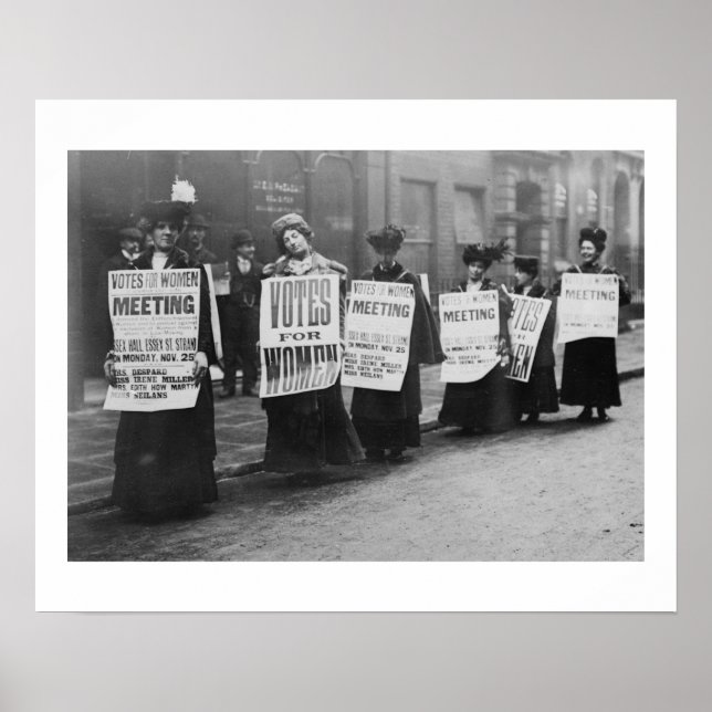 Póster Suffragettes vota por las mujeres, Londres (Frente)
