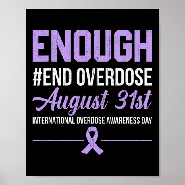 Póster Suficiente Fin Sobredosis Awarum Internacional por (Frente)