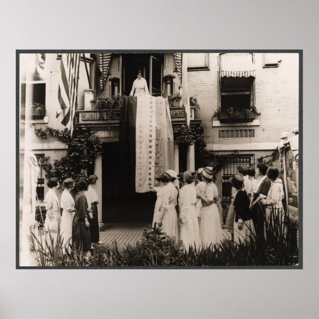 Póster Sufragistas celebran la ratificación de la 19ª enm (Frente)