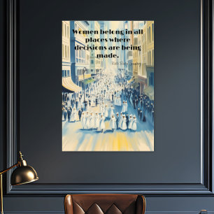 Póster Sufrimiento femenino de Ruth Bader Ginsberg